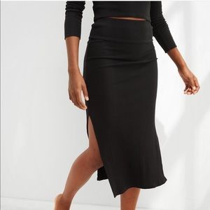 Aerie ribbed midi skirt